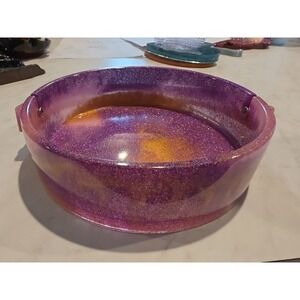 Handmade Resin Round Basket With‎ Lid. 7x7 Inches With Handle